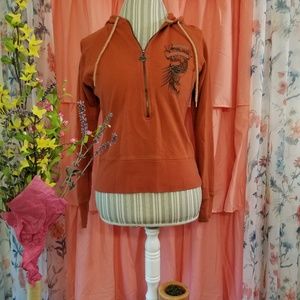 🌻🌺🌻HARLEY DAVIDSON BURNT ORANGE HOODIE JACKET!!